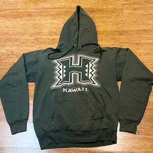 SOLD DO NOT BUY University of Hawaii Dark Green Hooded Sweatshirt